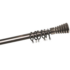 Κουρτινόβεργα επεκ/μενη Σχ. Slices 120cm-210cm Black nickel