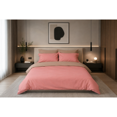 Σετ σεντόνια "Rainbow" μονόχρωμα Amethyst-Smoke poly/cotton 144 κλωστών 240x260cm