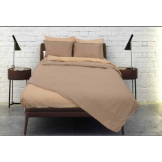 Σετ σεντόνια "Rainbow" μονόχρωμα Smoke-Beige poly/cotton 144 κλωστών 170x260cm