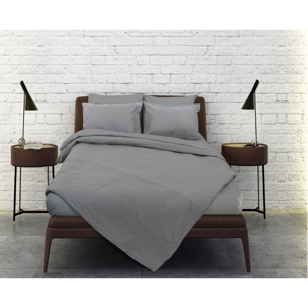 Σεντόνια Σχ. Rainbow flat μονόχρωμα poly/cotton Grey 170x260cm