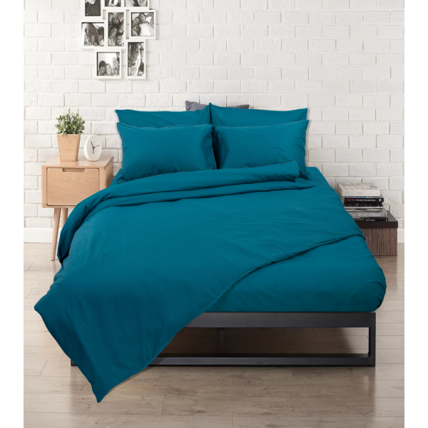 Σεντόνια Σχ. Rainbow flat μονόχρωμα poly/cotton Emerald 240x260cm