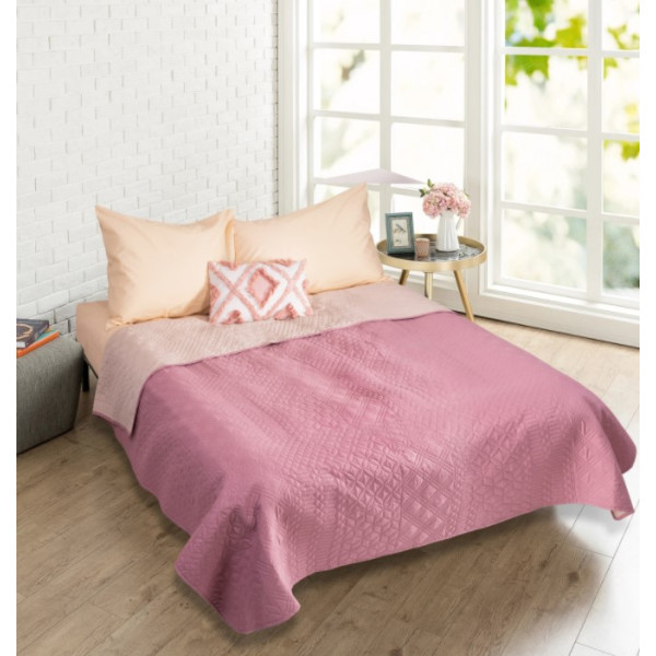 Κουβερλί ultrasonic Σχ. Sam 100% microfiber Beige-Natural 160x220cm