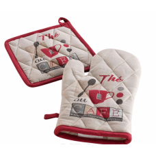 Σετ πιάστρα-γάντι Σχ. Dejeneur 100% cotton Σετ