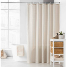 Κουρτίνα μπάνιου με κρίκους Σχ.Yaline Natural 180x200cm 100% pol 180x200cm
