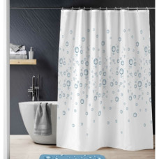 Κουρτίνα μπάνιου με κρίκους Σχ.Bubble 180x200cm 100% pol 180x200cm