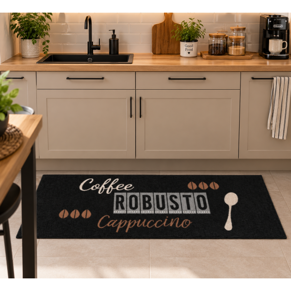 Πατάκι κουζίνας printed 50x120cm  Σx.Cappuccino 55x120cm