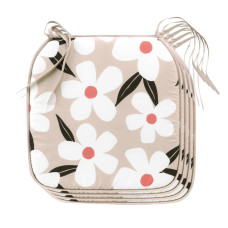 Σετ 4 τεμ. μαξιλάρι καρέκλας Σχ.Darcy 38x38x2cm 100% microfiber 38x38cm