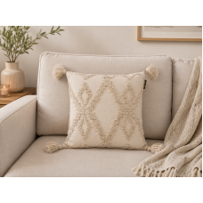 Μαξιλαροθήκη διακοσμητική  40Χ40cm Σχ. Abia 100% cotton Ecrou