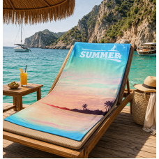 Πετσέτα θαλάσσης microfiber 75x150cm Σx. Summer time 100% polyester