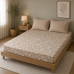 Σεντόνι λάστιχο εμπριμέ Σχ. Flower beige poly/cotton 160x200cm