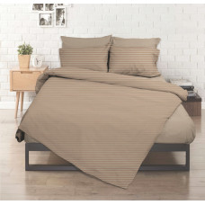 Σεντόνι λάστιχο εμπριμέ Σχ. Chic beige poly/cotton 160x200cm