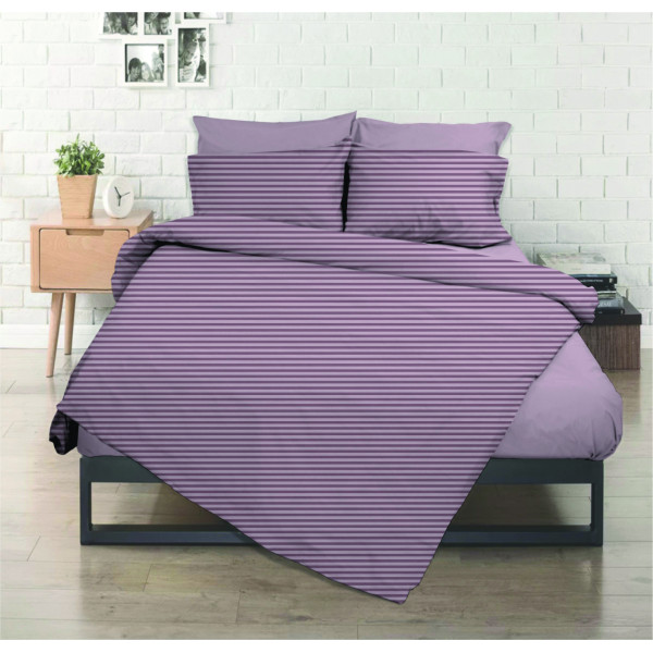 Σεντόνι λάστιχο εμπριμέ Σχ. Chic lilac poly/cotton 160x200cm