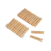 Σετ 24 ξύλινα  μανταλάκια 7cm natural MEN174