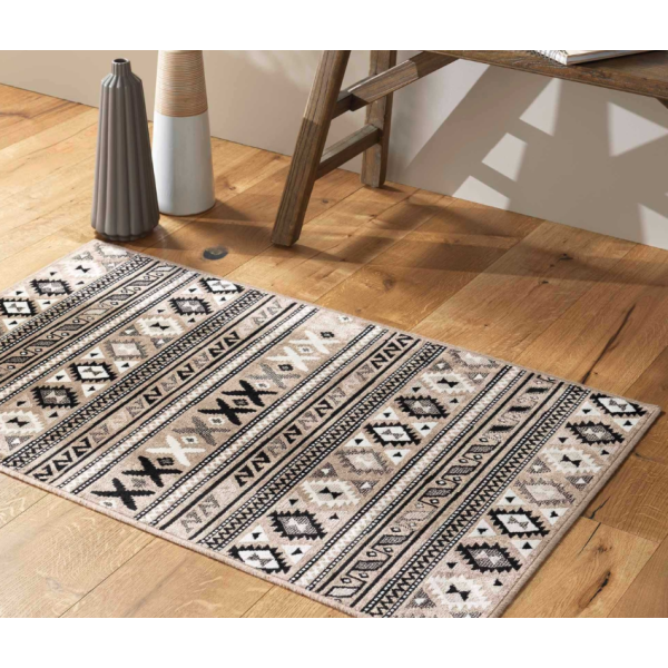 Χαλί  διακοσμητικό viscose Σχ.Sakari taupe  68x110cm