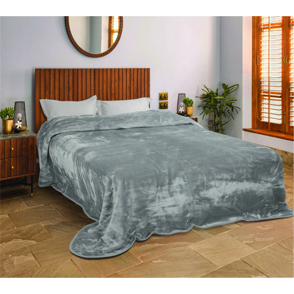 Κουβέρτα μονόχρωμη Σχ.Maya 490 gsm 100% polyester Beige 150x220cm