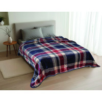 Κουβέρτα καρό Σχ.Marley 490 gsm 100% polyester Blue 150x220cm
