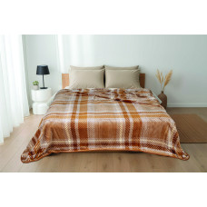 Κουβέρτα καρό Σχ.Marley 490 gsm 100% polyester Beige 220x240cm