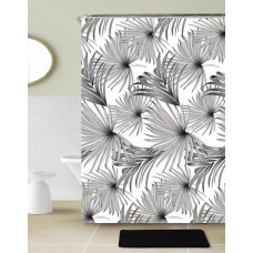 Κουρτίνα μπάνιου printed με κρίκους Σχ.Lina 180x200cm 100% pol. 180x200cm