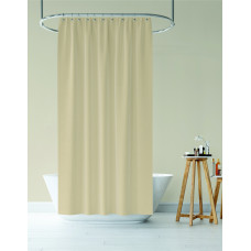 Κουρτίνα μπάνιου  με κρίκους Σχ.Diana beige 180x200cm 100% pol. 180x200cm