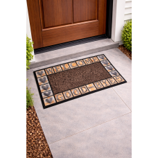 Πατάκι εξώπορτας ανάγλυφο Σχ.Good bye 45Χ75cm 100% polypropylene 45x75cm