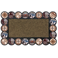 Πατάκι εξώπορτας ανάγλυφο Σχ.Tile 45Χ75cm 100% polypropylene 45x75cm