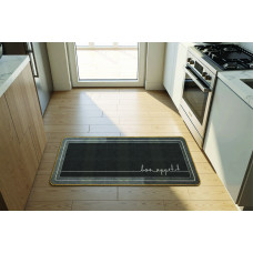 Πατάκι κουζίνας printed BLR  Σx.The Bon appetit grey 55x120cm