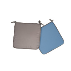 Μαξιλάρι καρέκλας δίχρωμο Σχ.Reli blue/grey 38x38x2cm 100% microfiber 38x38cm
