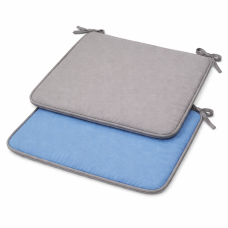 Μαξιλάρι καρέκλας δίχρωμο Σχ.Reli blue/grey 38x38x2cm 100% microfiber 38x38cm