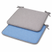 Μαξιλάρι καρέκλας δίχρωμο Σχ.Reli blue/grey 38x38x2cm 100% microfiber 38x38cm