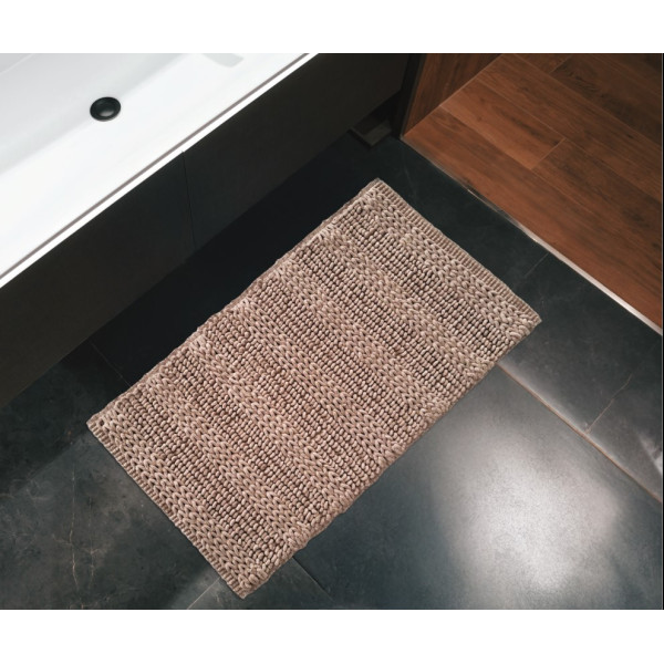 Πατάκι μπάνιου Σχ. Charlotte 40% cotton - 60% pol. Beige 50x80cm