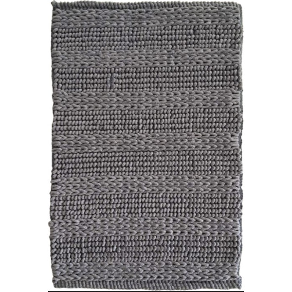 Πατάκι μπάνιου Σχ. Charlotte 40% cotton - 60% pol. Grey 50x80cm