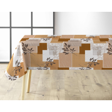 Τραπεζομάντηλο  Pvc printed 140cm X 20m Σχ. Camille camel brown 20m