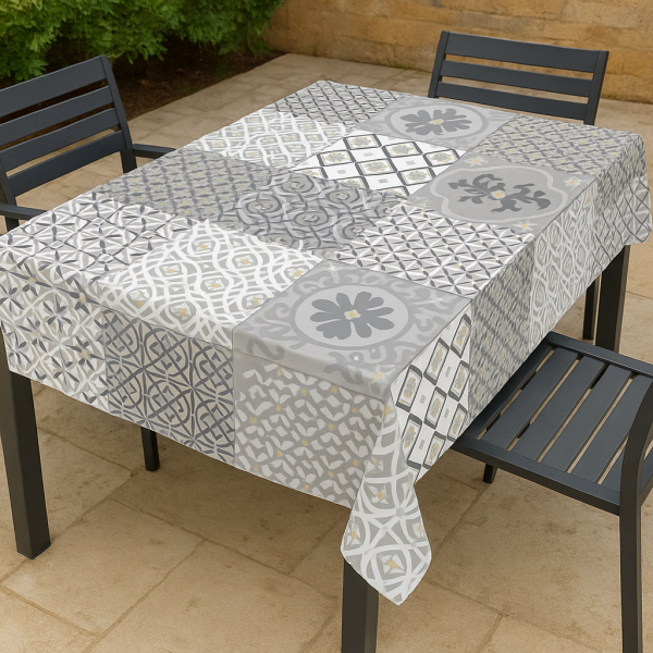 Τραπεζομάντηλο  Pvc printed 140cm X 20m Σχ. Kairo white 20m