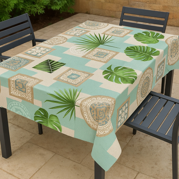 Τραπεζομάντηλο  Pvc printed 140cm X 20m Σχ. Chamae mint 20m