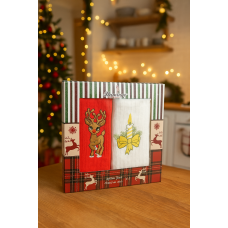 Σετ ποτηρόπανo κουζίνας Σχ.Ch009 πικέ 2 τμχ. με κέντημα σε κουτί 40x60cm 40x60cm