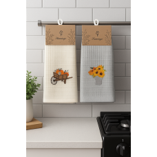 Σετ ποτηρόπανo κουζίνας πικέ 2 τμχ. Σχ.120 40x60cm 100% cotton (τιμή συσκευασίας των 6 σετ) 40x60cm