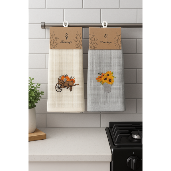 Σετ ποτηρόπανo κουζίνας πικέ 2 τμχ. Σχ.120 40x60cm 100% cotton (τιμή συσκευασίας των 6 σετ) 40x60cm