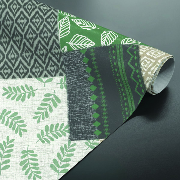 Τραπεζομάντηλο  Pvc printed 140cm X 20m Σχ. Geoflore khaki 140Χ20m