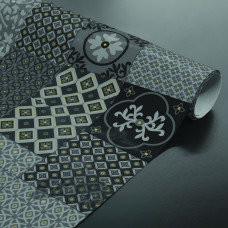 Τραπεζομάντηλο  Pvc printed 140cm X 20m Σχ. Kairo black 140Χ20m