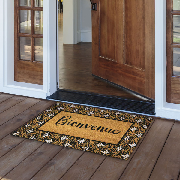 Πατάκι εισόδου με ανάγλυφη επιφάνεια από κοκοφοίνικα Σχ.Grandiosa  40Χ60cm 40x60cm