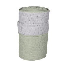 Κουβερλί ultrasonic Σχ. Wave 100% microfiber Mint-l.grey 160x220cm
