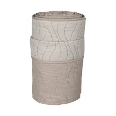 Κουβερλί ultrasonic Σχ. Wave 100% microfiber Beige-Natural 220x240cm
