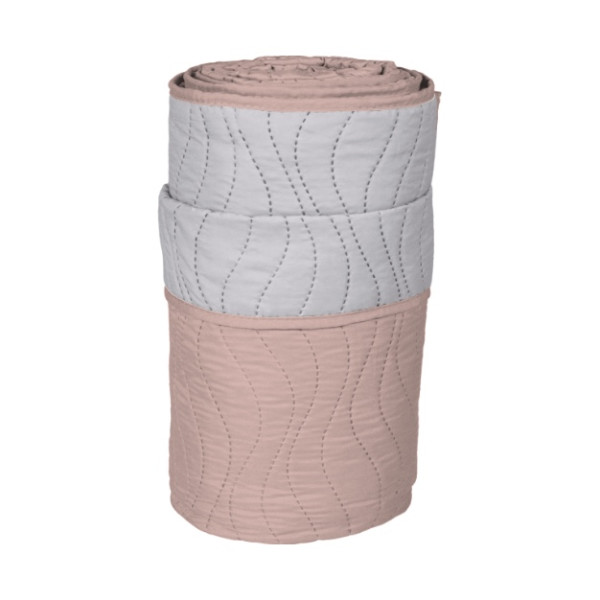 Κουβερλί ultrasonic Σχ. Wave 100% microfiber Pudra-L.grey 220x240cm