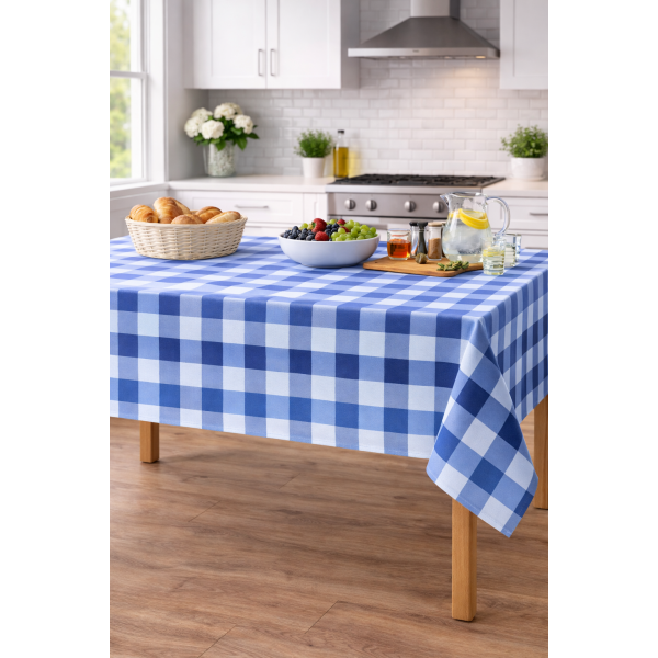 Τραπεζομάντηλο φαγητού Σχ. 6997 polyester/cotton Blue 140x180cm