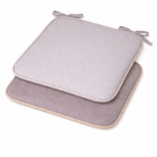 Μαξιλάρι καρέκλας δίχρωμο Σχ.Reli grey/l.grey 38x38x2cm 100% microfiber 38x38cm
