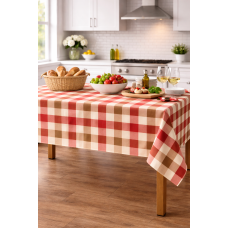 Τραπεζομάντηλο φαγητού Σχ. 6997 polyester/cotton Red 140x140cm