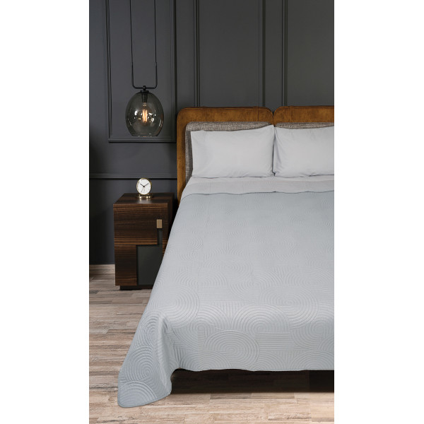 Κουβερλί ultrasonic Σχ. Ala 100% microfiber Moca-Beige 160x220cm