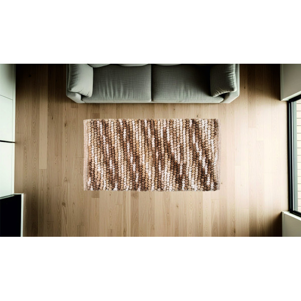 Πατάκι διακοσμητικό  Σχ.Louison 60% cotton - 40% pol. Beige 60X90cm