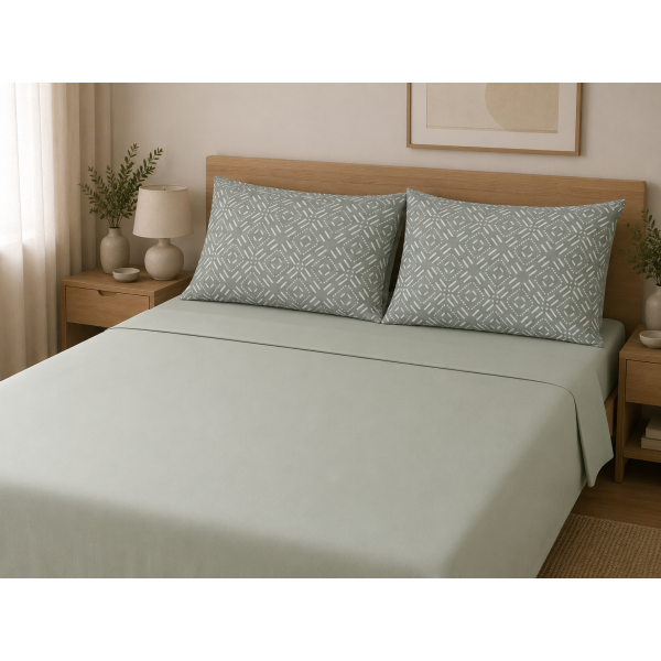 Μαξιλαροθήκες εμπριμέ  50x70cm poly/cotton (συσκευασία mix 12τμχ)
