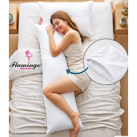 Μαξιλαροθήκη λευκή Σχ.Body pillow 52x162cm poly/cotton